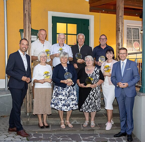 Ehrenamtshand von Wels-Land Klaus Lindinger, Markus Achleitner