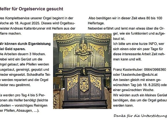 Orgelservice Bad Wimsbach-Neydharting Pfarre Bad Wimsbach-Nh.
